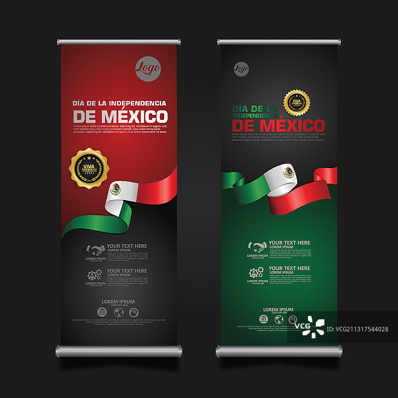 墨西哥独立日庆祝易拉宝图片素材