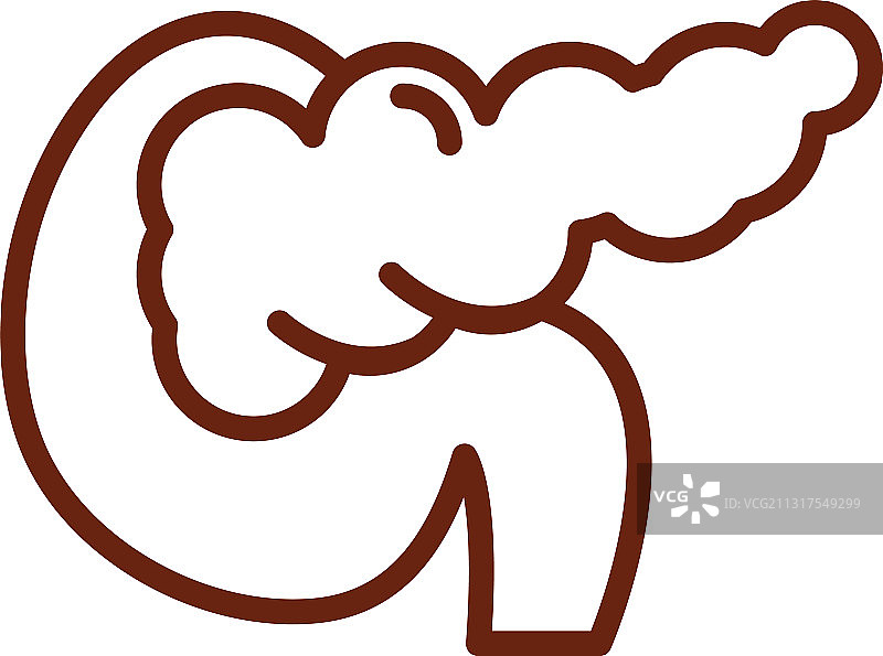 人体胰腺解剖器官健康线性图标图片素材