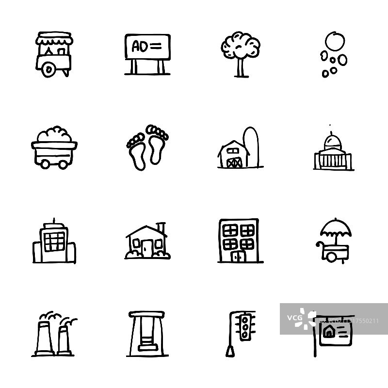 手绘图标图片素材