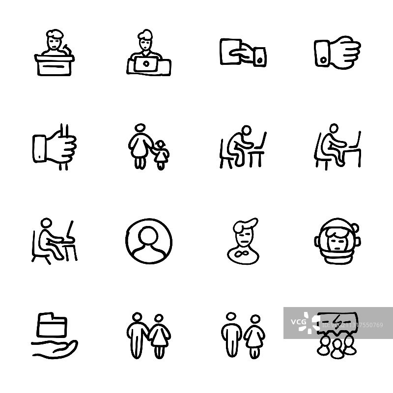 手绘图标图片素材