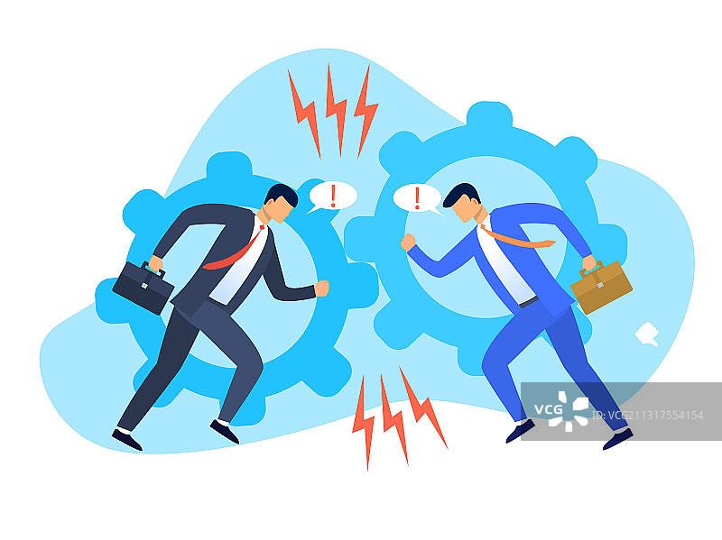 两位商人展示利益冲突图片素材