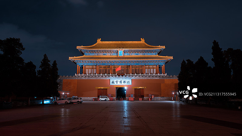 华灯初上神武门图片素材