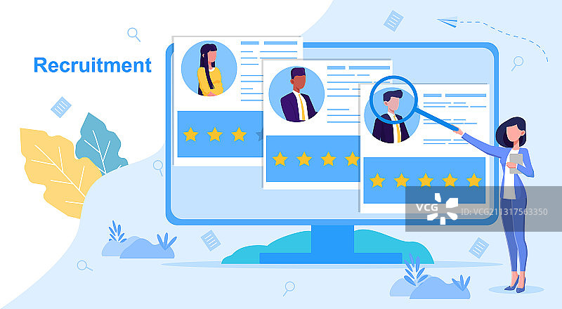 在线招聘App概念图片素材