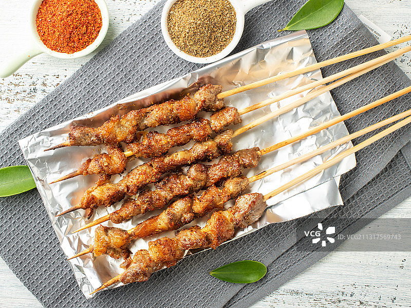 烤羊肉串图片素材