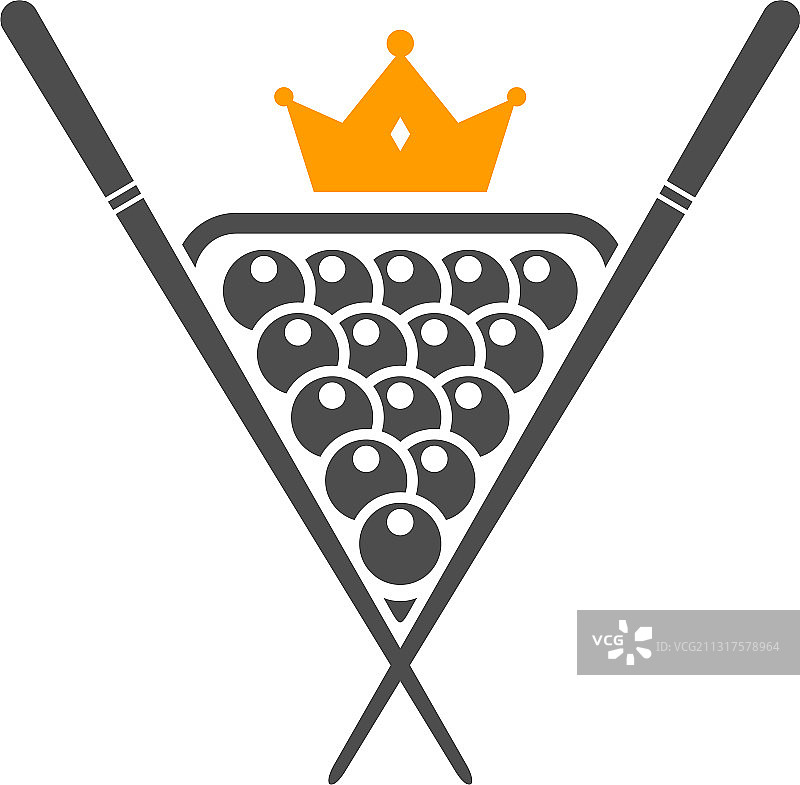 国王台球运动标志设计图片素材