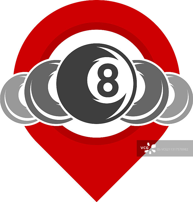 台球logo设计运动标签图片素材