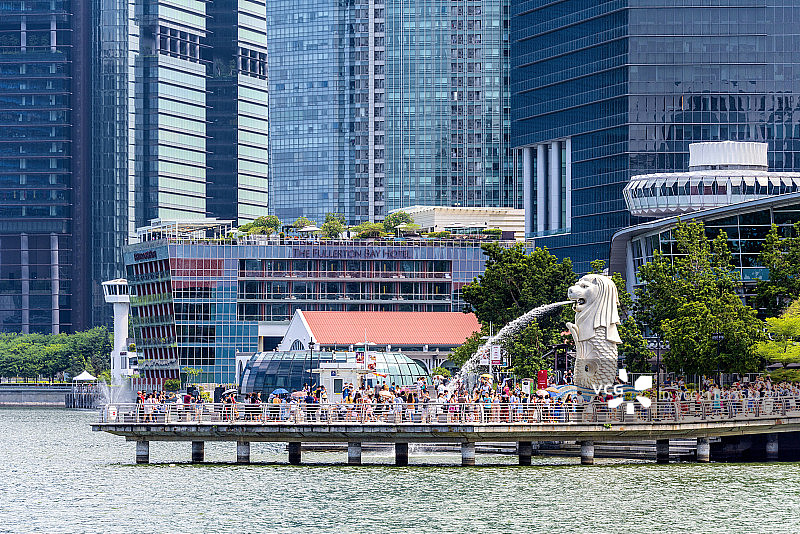 狮城新加坡鱼尾狮公园图片素材