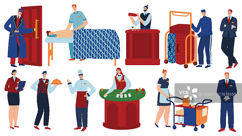 酒店员工人物合集图片素材