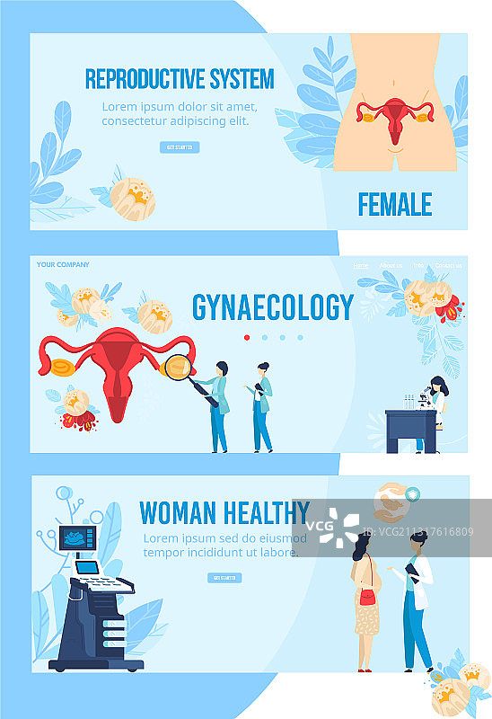 女性健康妇科套装图片素材
