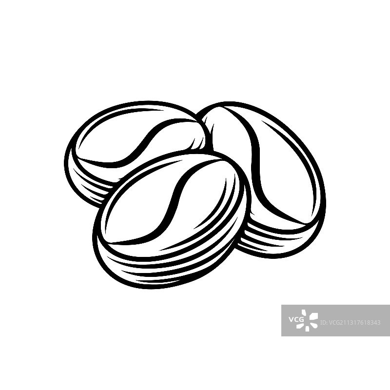 复古咖啡豆Logo设计图片素材