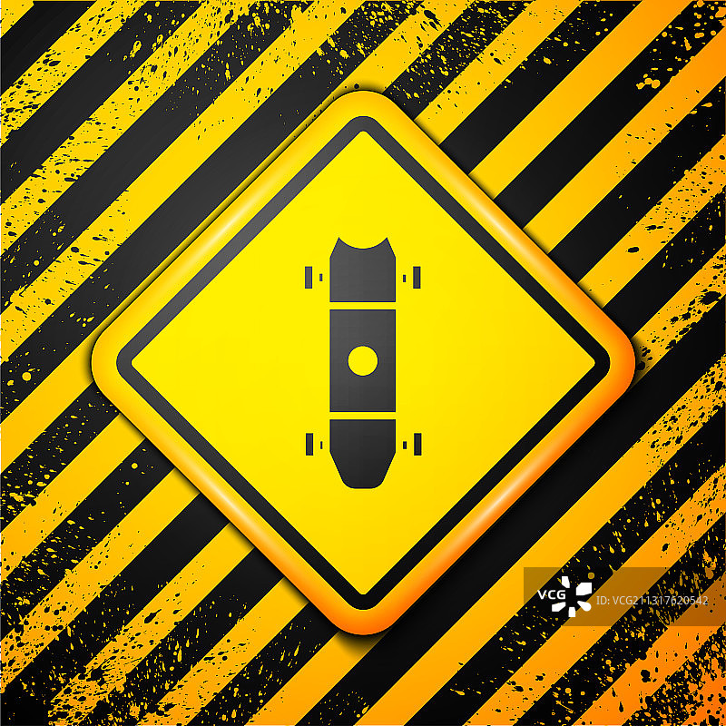 黑色长板或滑板巡洋舰图标图片素材