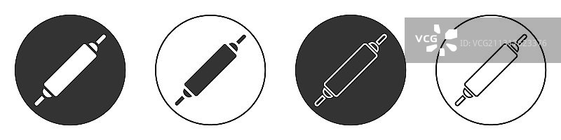 黑色擀面杖图标图片素材