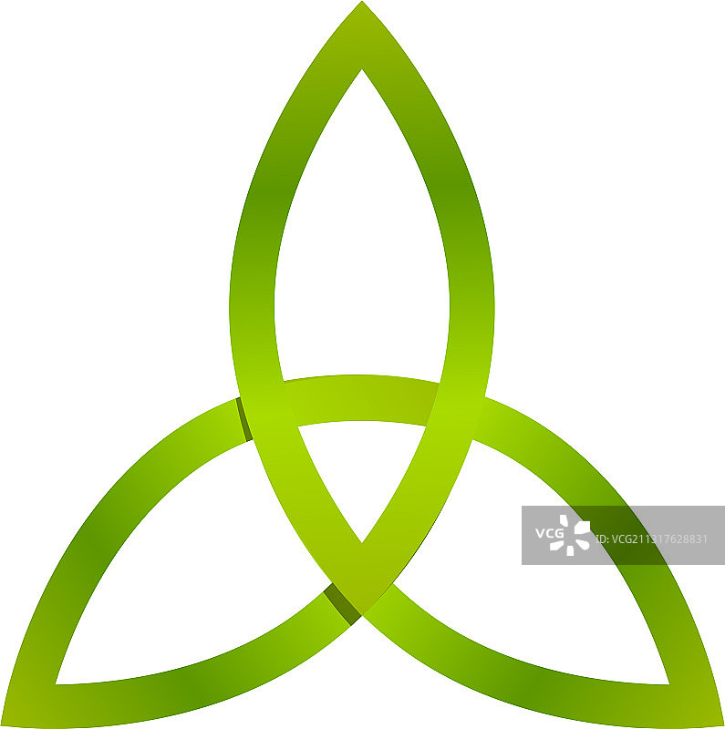 爱尔兰三角形卡通风格图标图片素材