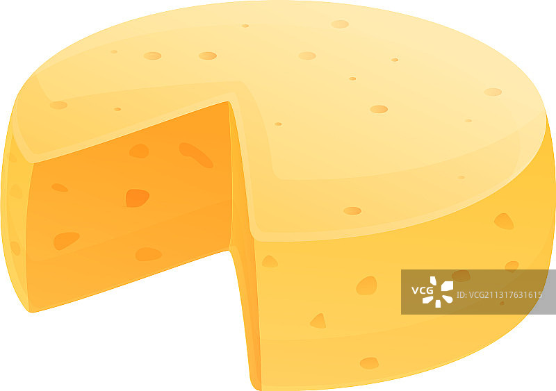 卡通风格的奶酪图标图片素材