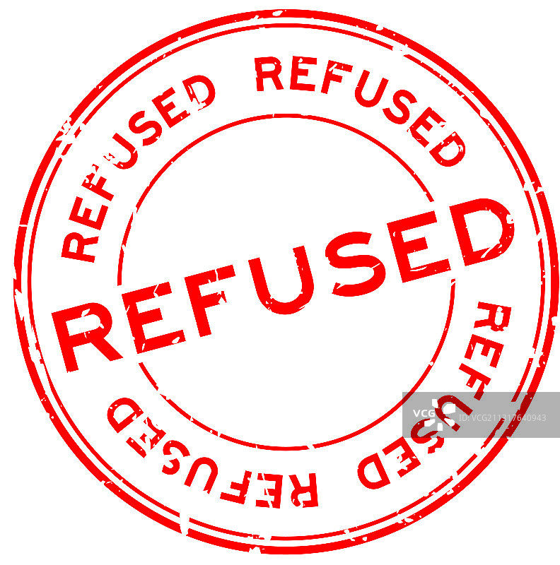 红色拒绝 Grunge圆形橡胶印章图片素材
