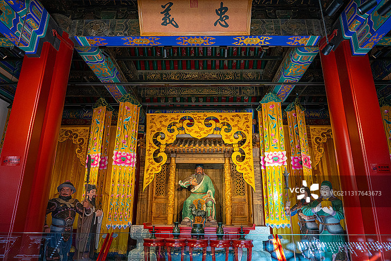 北京景山公园关帝庙内景图片素材
