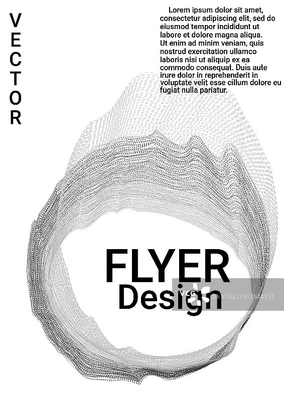 用于创建潮流抽象封面的声音宣传单图片素材