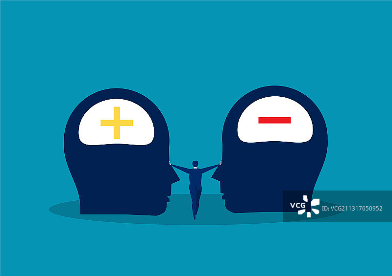 积极或消极的反应概念图片素材