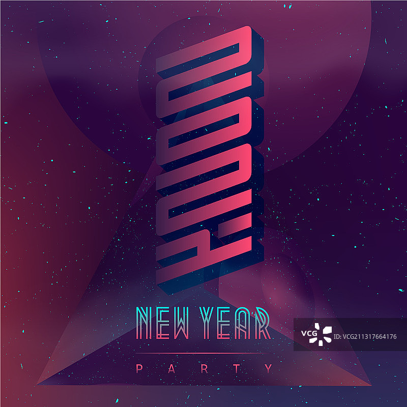 2021新年派对未来主义海报设计图片素材