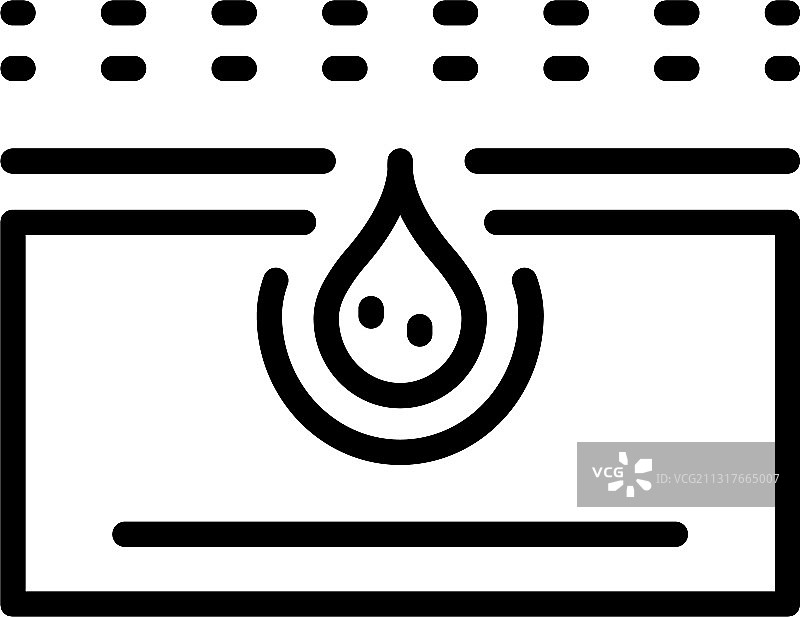 奶油滴落轮廓风格的褶皱图标图片素材