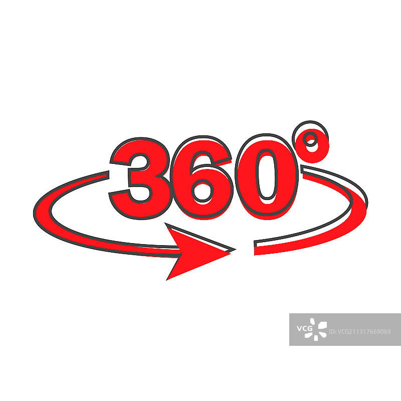 卡通风格的360度旋转标志图片素材
