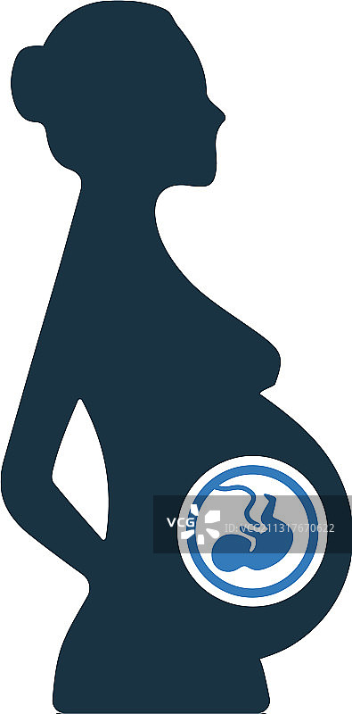 胎儿胚胎孕妇图标设计图片素材