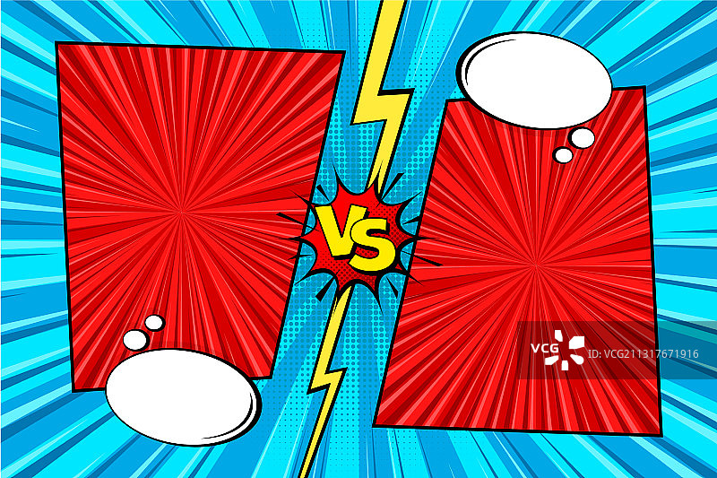 卡通漫画背景：战斗VS漫画图片素材