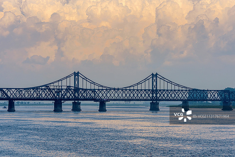 辽宁丹东断桥风光图片素材