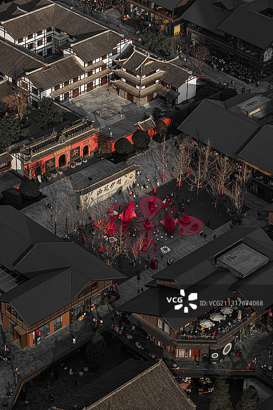 成都太古里冬日光影图片素材