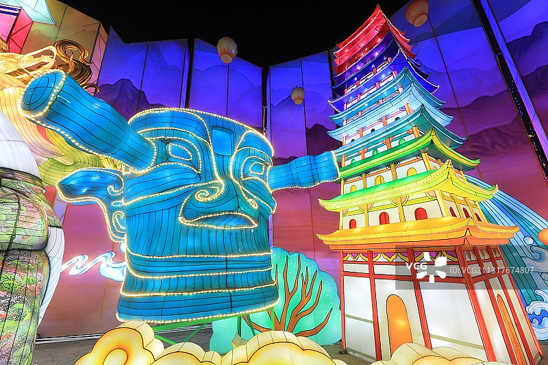 自贡2021年灯会  彩灯大世界图片素材