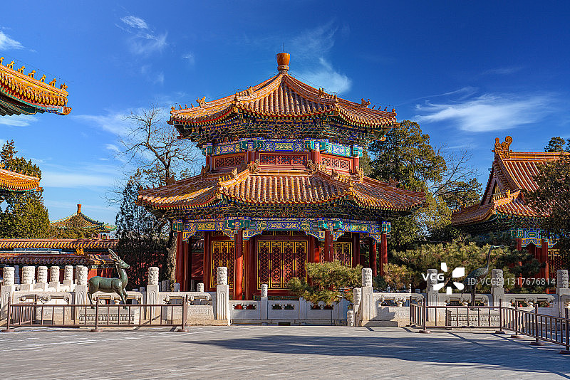 景山公园寿皇殿碑亭图片素材