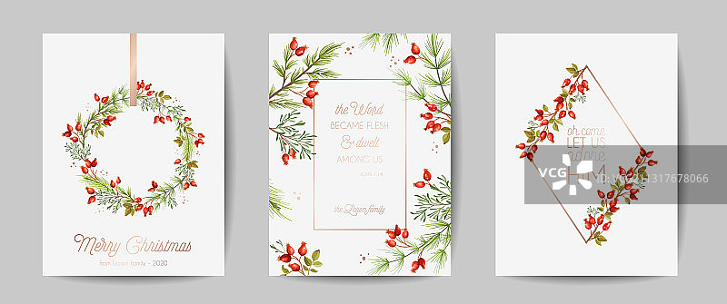 2021年圣诞节新年优雅套装图片素材