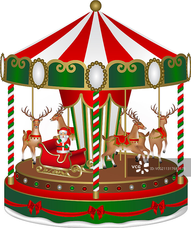 圣诞旋转木马图片素材