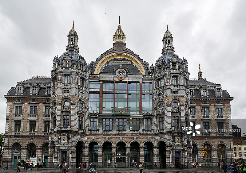 比利时安特卫普，安特卫普中央火车站图片素材