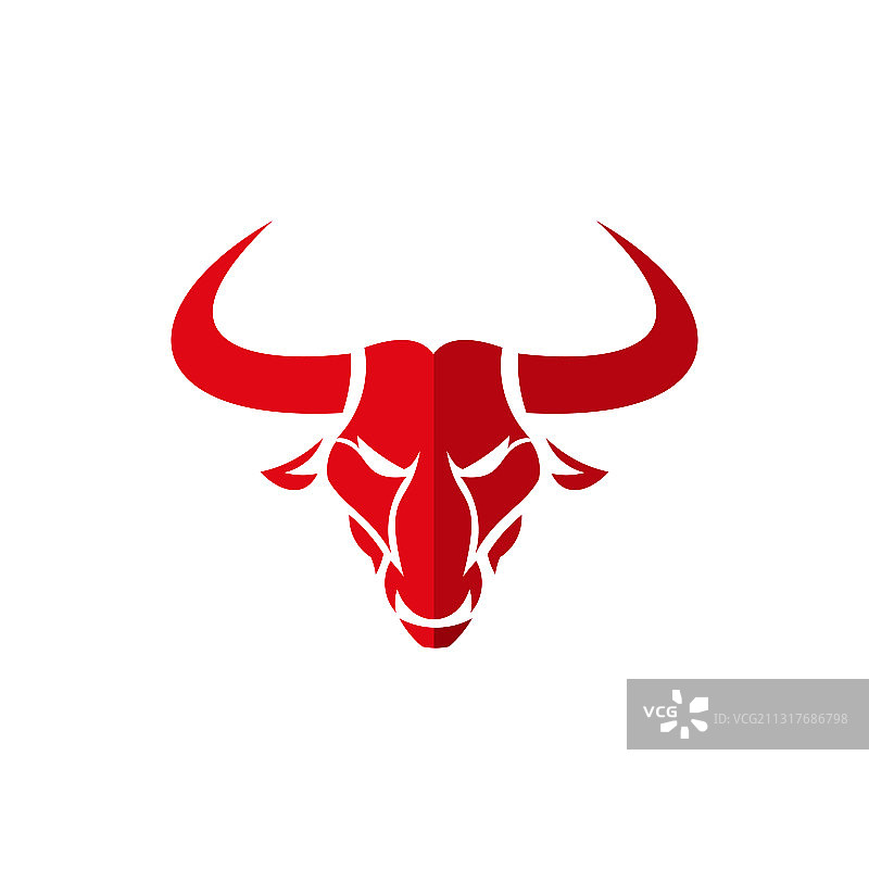 红牛头像Logo设计模板图片素材