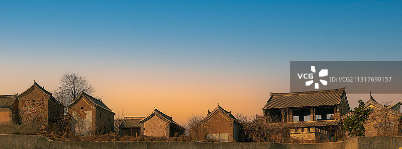 仿照明清时期中原地区建筑风格复原建设的村落----方顶村图片素材