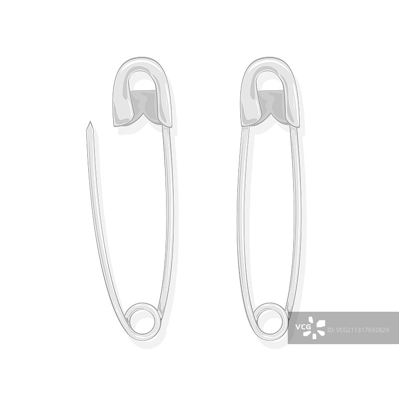 金属安全别针图片素材