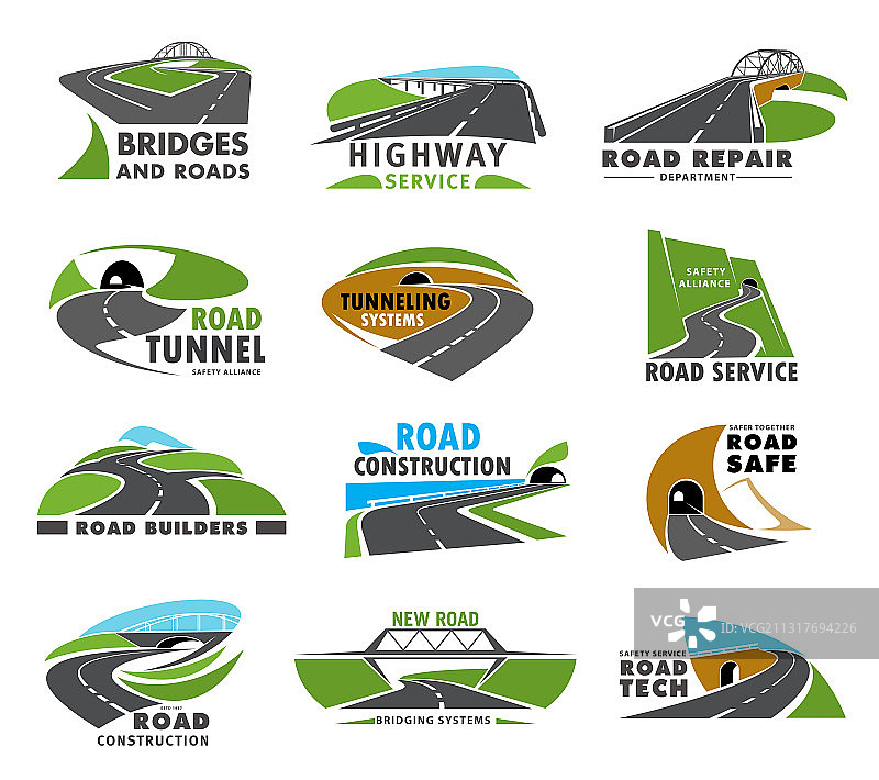 道路图标：高速公路或路线图片素材