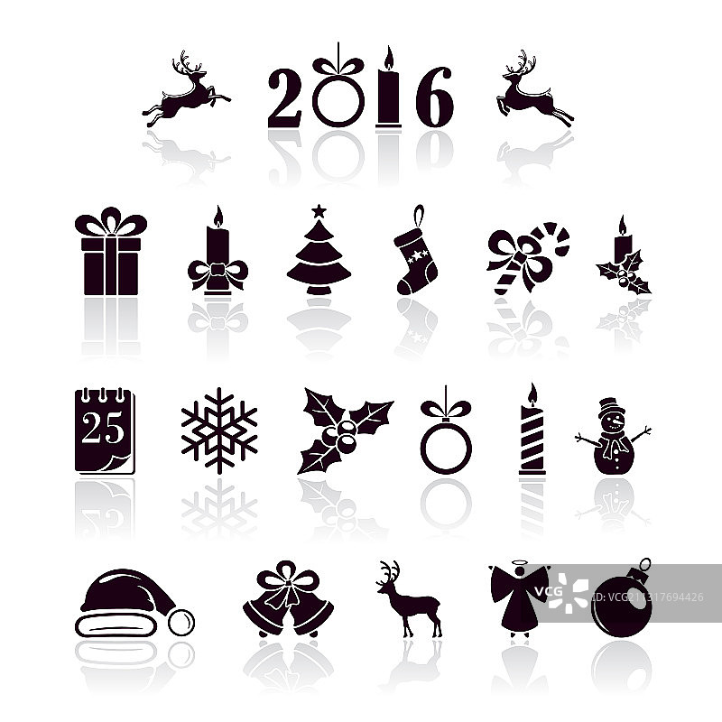 圣诞节图标套装图片素材