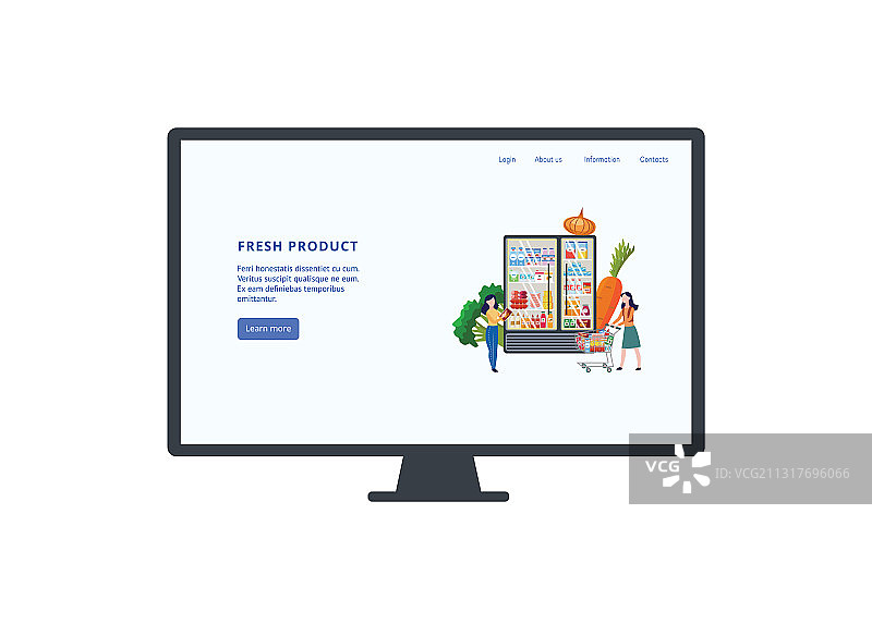 在线食品店banner广告宣传新鲜食品图片素材