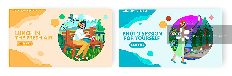 女孩午休时间吃面条图片素材