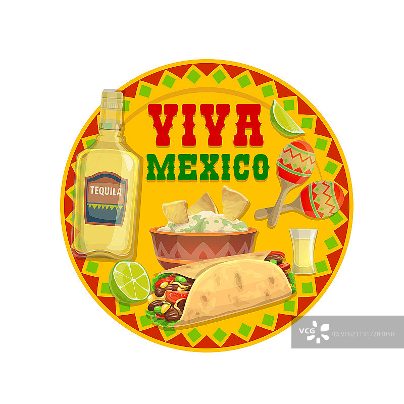 墨西哥美食和龙舌兰酒图片素材