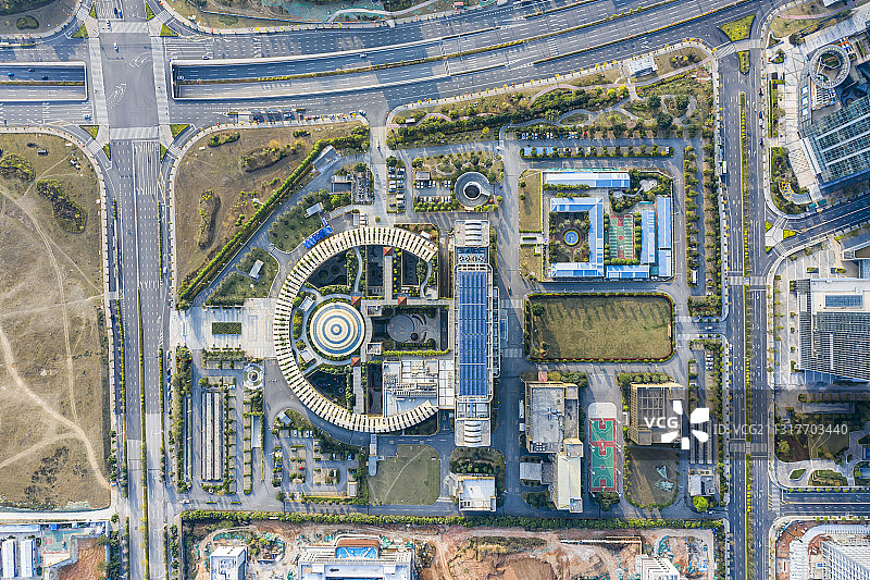 广西国际壮医院航拍图片素材