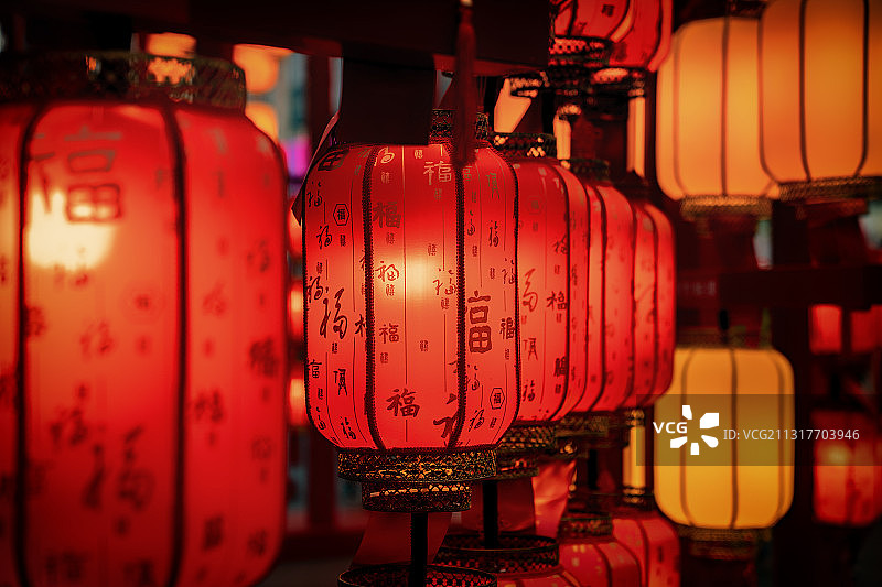 张灯结彩图片素材