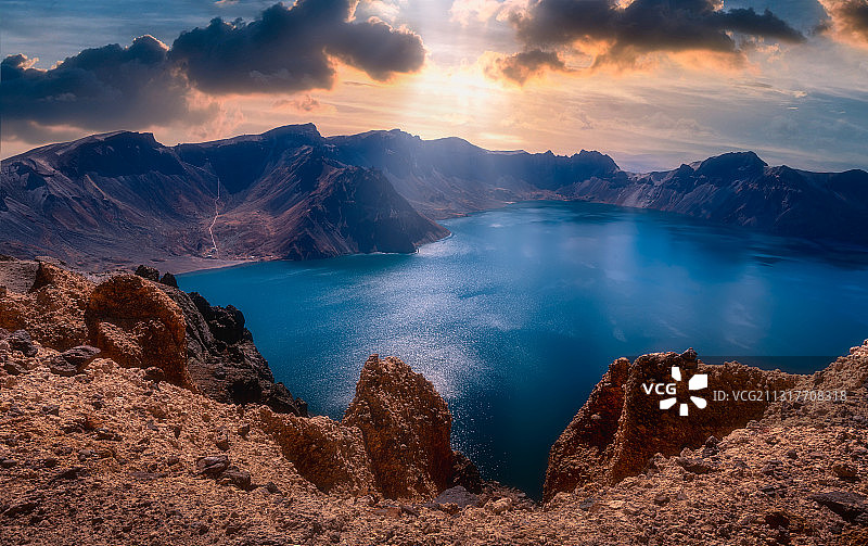 长白山天池风光图片素材