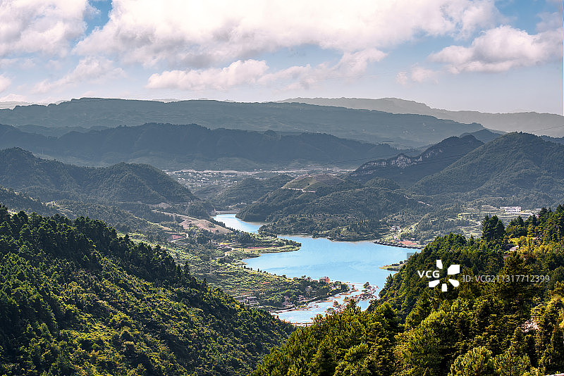 重庆綦江区万盛板辽湖全景图片素材