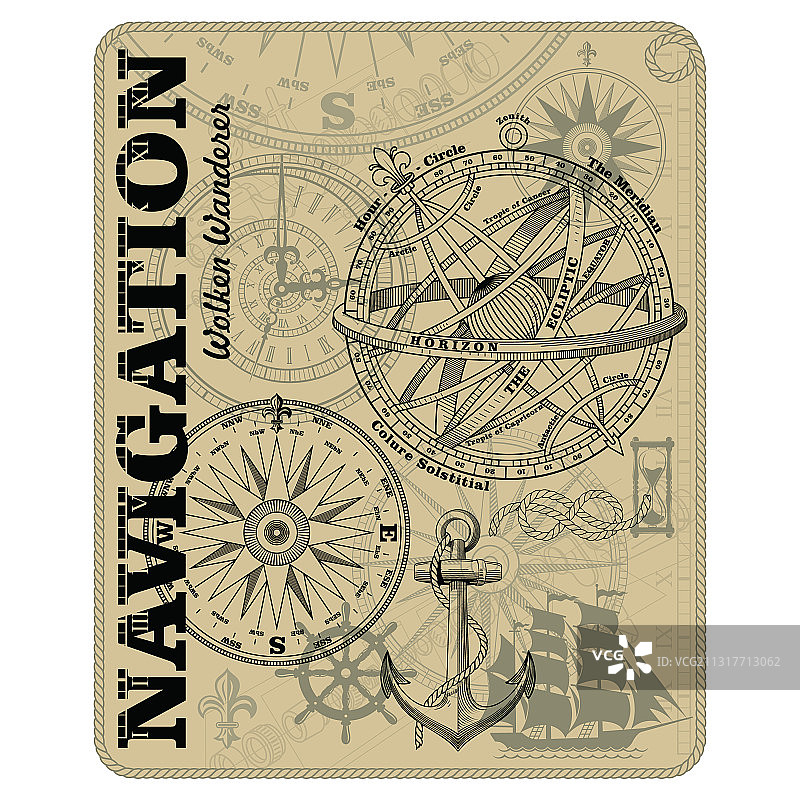 航海主题导航设计图片素材