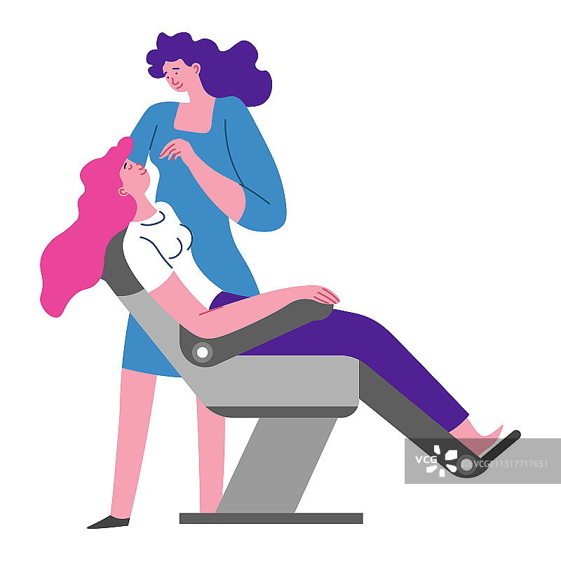 皮肤科医生护理顾客面部图片素材