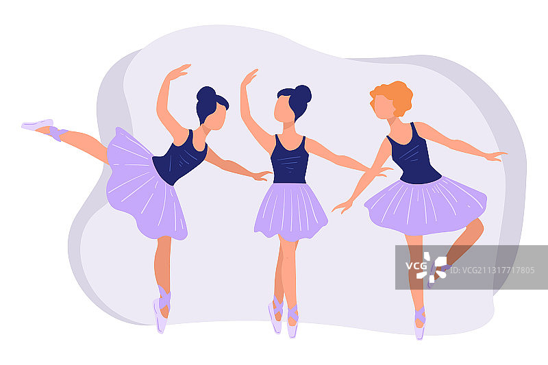 练习准备中的芭蕾舞女演员图片素材