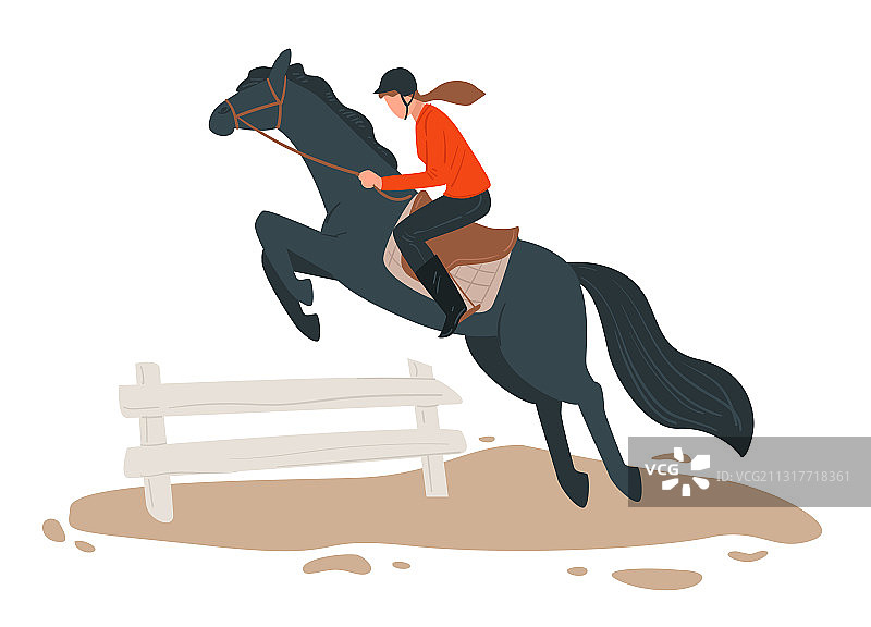 骑马者练习骑术图片素材